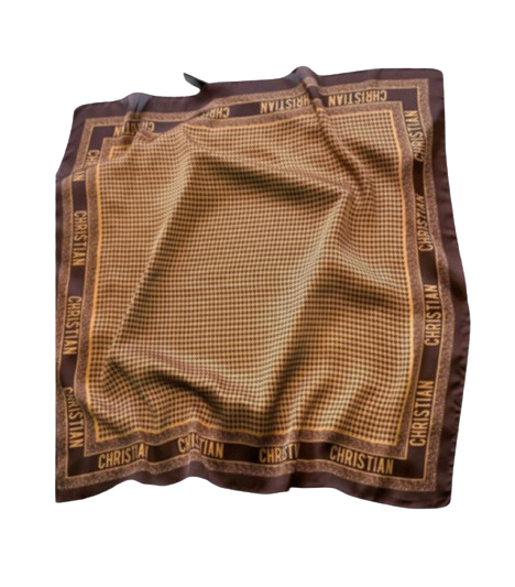 CHRISTAIN DOIR SILK/ BROWN