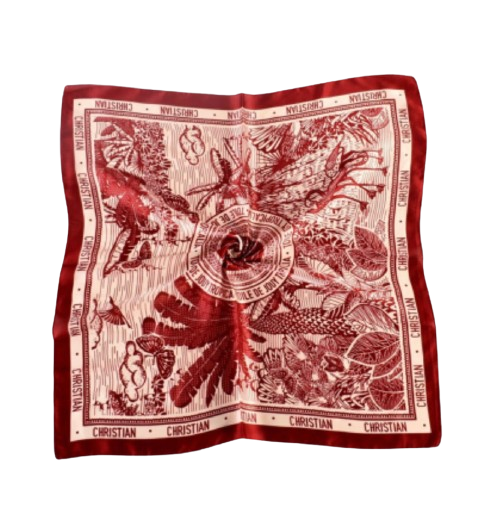 CHRISTAIN DOIR SILK/ RED